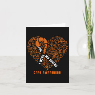 I Wear Orange For My Friend Crps Awareness Orange  Card