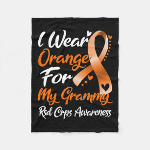 I Wear Orange For My Grammy Rsd Crps Awareness 1  Fleece Blanket