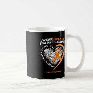I Wear Orange For My Grandma Leukaemia Cancer Awar Coffee Mug