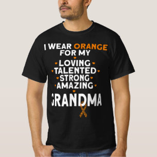 I Wear Orange For My Grandma Leukemia Awareness T-Shirt