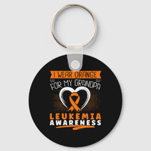 I Wear Orange For My Grandpa Leukaemia Awareness H Key Ring