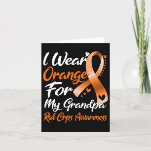 I Wear Orange For My Grandpa Rsd Crps Awareness  Card