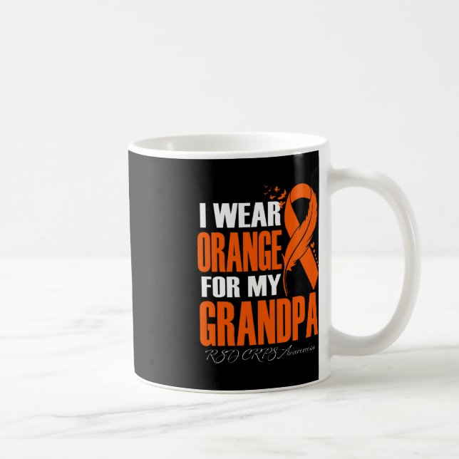 I Wear Orange For My Grandpa RSD CRPS Awareness Fe Coffee Mug (Right)