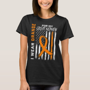 I Wear Orange For My Great Nephew Leukaemia Awaren T-Shirt