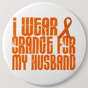 I Wear Orange For My Husband 16 6 Cm Round Badge