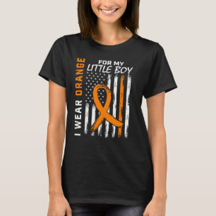 I Wear Orange For My Little Boy Son Leukemia Aware T-Shirt