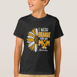 I Wear Orange For My Mum Crps Awareness Ribbon Sun T-Shirt