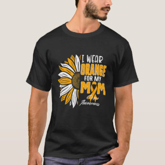 I Wear Orange For My Mum Crps Awareness Ribbon Sun T-Shirt