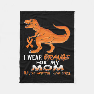 I Wear Orange For My Mum Dinosaur Multiple Scleros Fleece Blanket