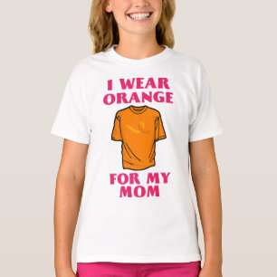 i Wear Orange For My Mum Unicorn MS Awareness T-Shirt
