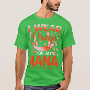 I Wear Orange For My Nana ADHD Awareness Butterfly T-Shirt