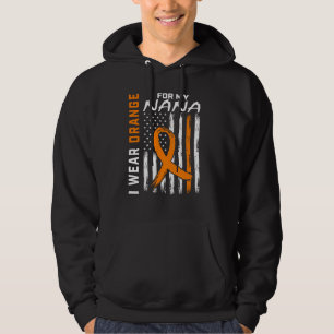 I Wear Orange For My Nana Leukemia Awareness Ameri Hoodie