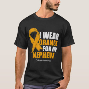 I Wear Orange For My Nephew Leukaemia Awareness T-Shirt