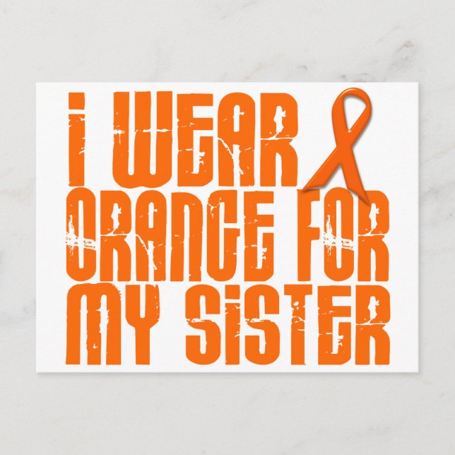 I Wear Orange For My Sister 16 Postcard (Front)