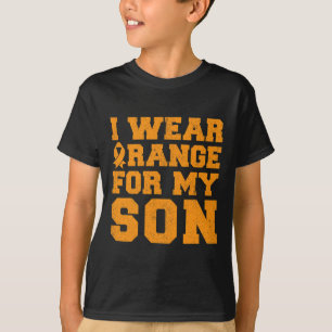 I Wear Orange For My Son Leukaemia Awareness Cance T-Shirt