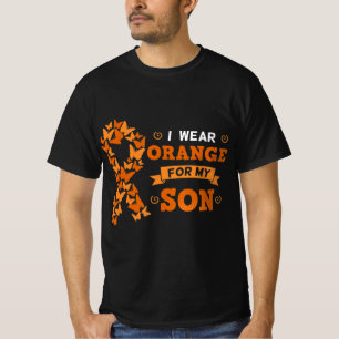 I Wear Orange For My Son Leukaemia Blood Cancer Ce T-Shirt