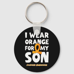 I Wear Orange For My Son Leukaemia Blood Cancer Pa Key Ring