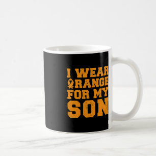 I Wear Orange For My Son Leukemia Awareness Cancer Coffee Mug