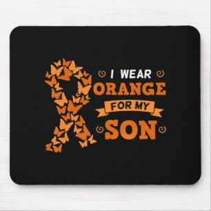 I Wear Orange For My Son Leukemia Blood Cancer Cel Mouse Pad