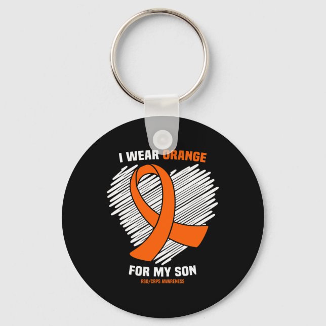 I Wear Orange For My Son Rsdcrps Awareness  Key Ring (Front)