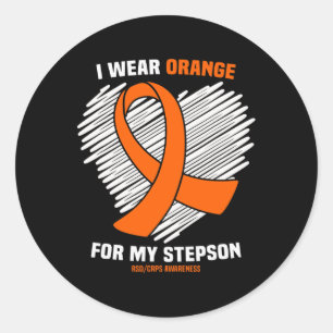 I Wear Orange For My Stepson Rsdcrps Awareness  Classic Round Sticker