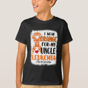I Wear Orange For My Uncle Leukemia Awareness Mont T-Shirt