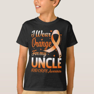 I Wear Orange For My Uncle RSD CRPS Awareness Ribb T-Shirt
