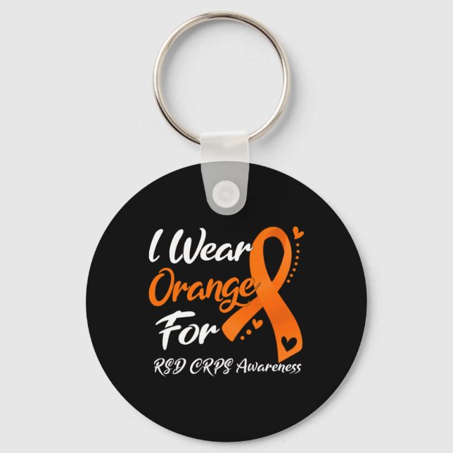 I Wear Orange For Rsd Crps Awareness 1  Key Ring (Front)