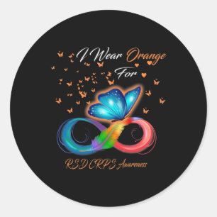I Wear Orange For Rsd Crps Awareness 2 Classic Round Sticker