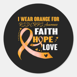 I Wear Orange For Rsd Crps Awareness Gifts  Classic Round Sticker