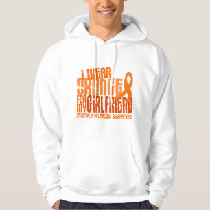 I Wear Orange Girlfriend 6.4 MS Multiple Sclerosis Hoodie