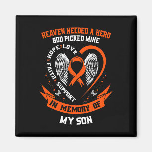 I Wear Orange In Memory of my Son Leukaemia Awaren Magnet