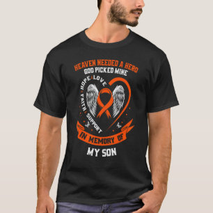 I Wear Orange In Memory of my Son Leukaemia Awaren T-Shirt