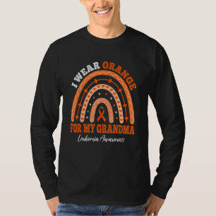 I Wear Orange Ribbon For Grandma Leukemia Awarenes T-Shirt