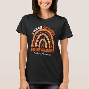 I Wear Orange Ribbon For Grandpa Leukemia Awarenes T-Shirt