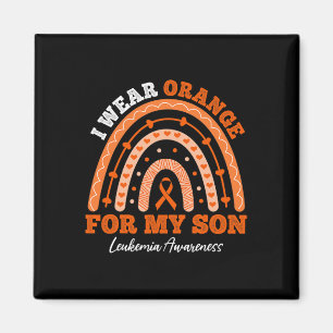 I Wear Orange Ribbon For Son Leukaemia Awareness R Magnet