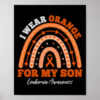 I Wear Orange Ribbon For Son Leukaemia Awareness R