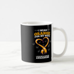 I Wear Orange Wife Leukaemia Cancer Awareness Bloo Coffee Mug