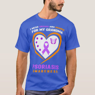 I Wear Orchid And Orange For My Grandma Psoriasis T-Shirt
