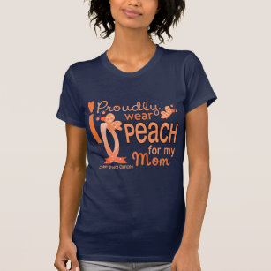 I Wear Peach For My Mum 27 Uterine Cancer T-Shirt