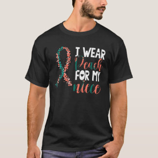 I Wear Peach For My Niece Uterine Cancer Awareness T-Shirt