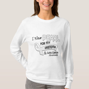 I Wear Pearl For My Grandma 42 Lung Cancer T-Shirt