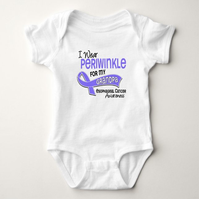 I Wear Periwinkle 42 Grandpa Oesophageal Cancer Baby Bodysuit (Front)
