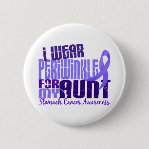 I Wear Periwinkle Aunt 6.4 Stomach Cancer 6 Cm Round Badge