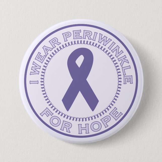 I Wear Periwinkle For Hope 7.5 Cm Round Badge (Front)