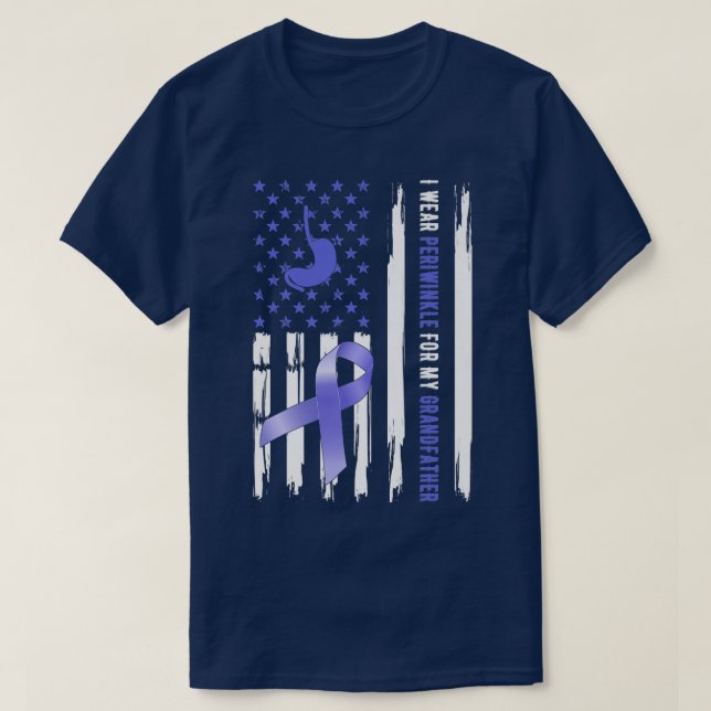 I Wear Periwinkle For My Grandfather Esophageal Ca T-Shirt (Design Front)