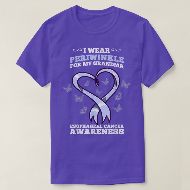 I Wear Periwinkle For My Grandma Oesophageal Cance T-Shirt (Design Front)