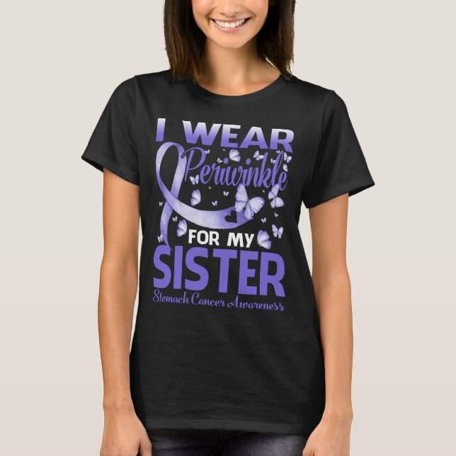 I Wear Periwinkle For My Sister Oesophageal Cancer T-Shirt (Front)