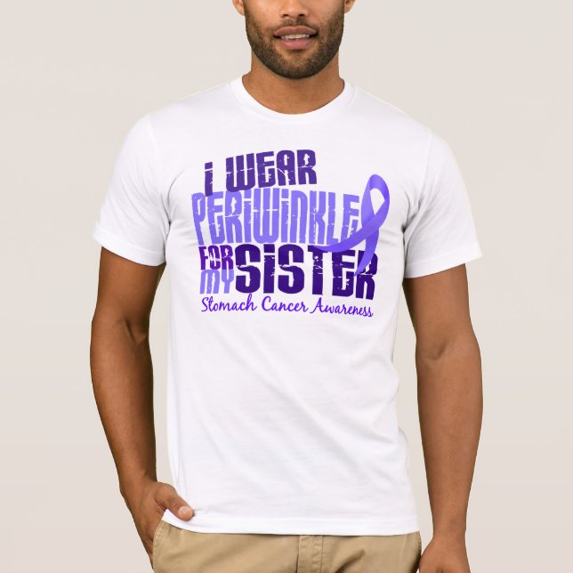 I Wear Periwinkle Sister 6.4 Stomach Cancer T-Shirt (Front)