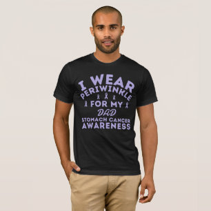 I Wear Periwinkle Stomach Cancer Custom T-Shirt